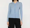 Lafayette 148 Chiffon-trim Cashmere Cardigan