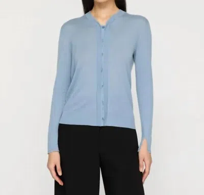 Lafayette 148 Chiffon-trim Cashmere Cardigan