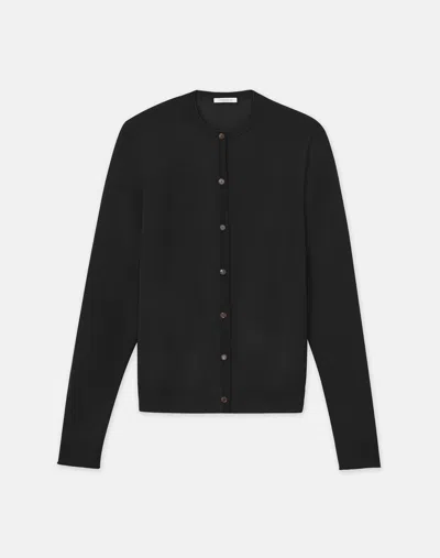 Lafayette 148 Fine Gauge Cashmere Cardigan In Black