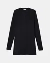 Lafayette 148 Finespun Voile Ribbed Long Cardigan In Black