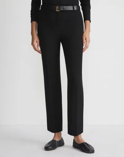 Lafayette 148 Finesse Crepe Clinton Ankle Pant In Black