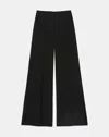 Lafayette 148 Finese Crepe Franklin Wide-leg Ankle Pants In Black