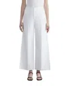 Lafayette 148 Finesse Crepe Franklin Wide Leg Cropped Pant In Grey