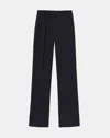 Lafayette 148 Finesse Crepe Gates Full-leg Pant In Black