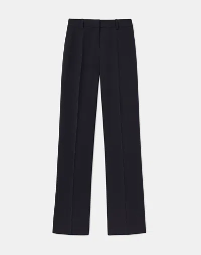 Lafayette 148 Finesse Crepe Gates Full-leg Pant In Black