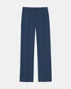 Lafayette 148 Finesse Crepe Gates Pant In Lido Blue
