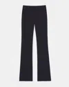 Lafayette 148 Finesse Crepe Gates Side-zip Flared Pant In Black