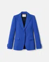 Lafayette 148 Finesse Crepe Peak Lapel Blazer In Blue