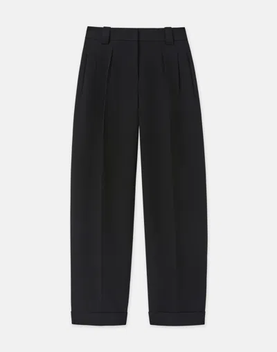 Lafayette 148 Finesse Crepe Wyatt Barrel Leg Pant In Black