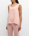 Lafayette 148 Finnley Scoop Neck Tank In Pink Dusk