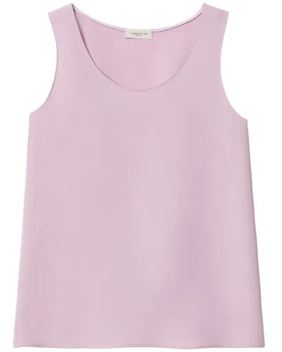 Lafayette 148 New York Finnley Silk-blend Top In Purple