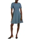 Lafayette 148 New York Fit & Flare Dress In Blue
