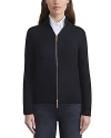 Lafayette 148 Fitted Bomber Jacket In Black