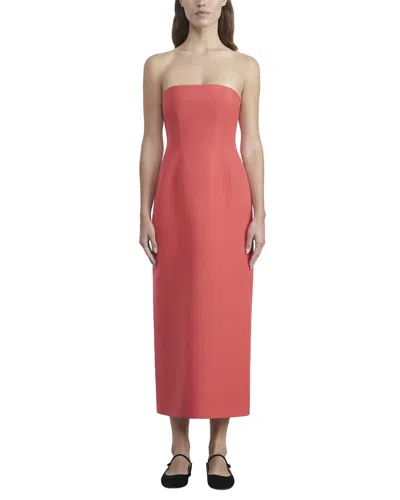 LAFAYETTE 148 FITTED STRAPLESS WOOL & SILK-BLEND CORSET DRESS