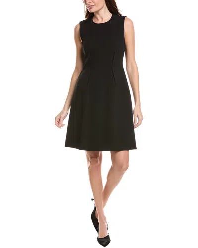 Lafayette 148 Harpson Finesse Crepe Sheath Dress In Black