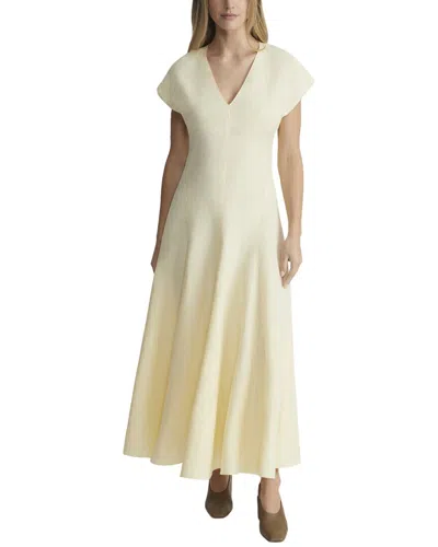 LAFAYETTE 148 FLARED SILK & LINEN-BLEND MAXI DRESS