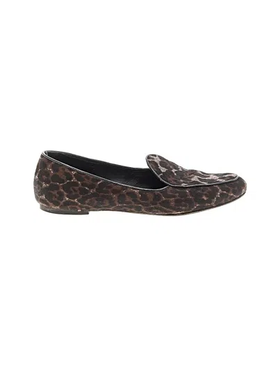 Pre-owned Lafayette 148 Flats In Brown