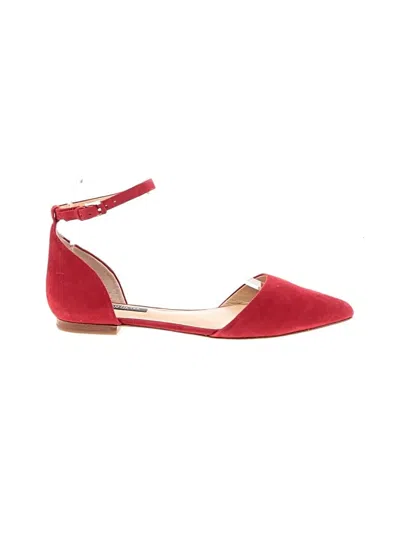 Pre-owned Lafayette 148 Flats In Red