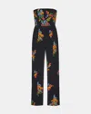 Lafayette 148 Floral Frost Fil Coup?? Strapless Jumpsuit In Multi