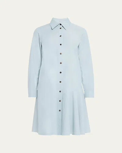 LAFAYETTE 148 FLOUNCE COTTON SHIRTDRESS