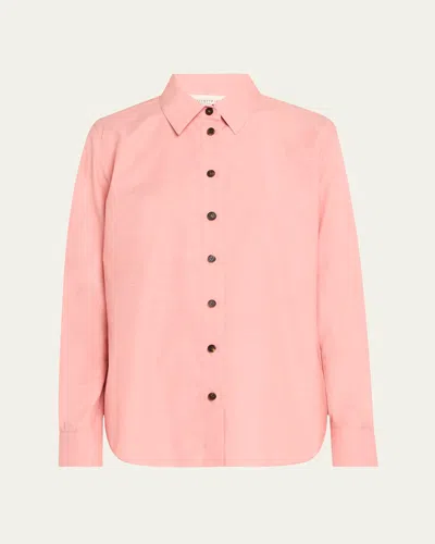 Lafayette 148 Flounce-hem Short-sleeve Shirtdress