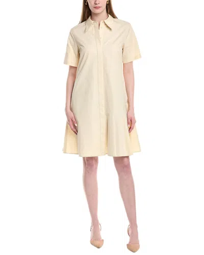Lafayette 148 Flounced Hem Shirtdress In Neutral