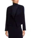 Lafayette 148 Foldover Lapel Crop Jacket In Black