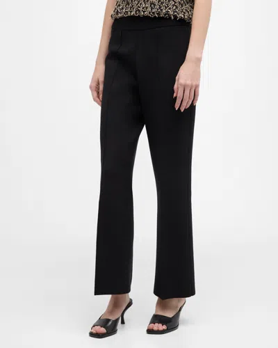 Lafayette 148 Responsible Matte Crepe Foley Flared Pant In Black