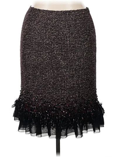 Pre-owned Lafayette 148 Formal Skirt In Black