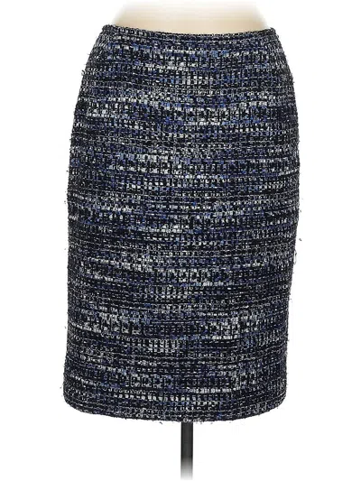 Pre-owned Lafayette 148 Formal Skirt In Blue
