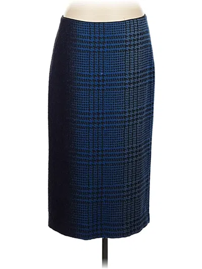 Pre-owned Lafayette 148 Formal Skirt In Blue