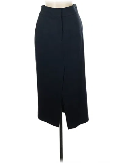 Pre-owned Lafayette 148 Formal Skirt In Blue