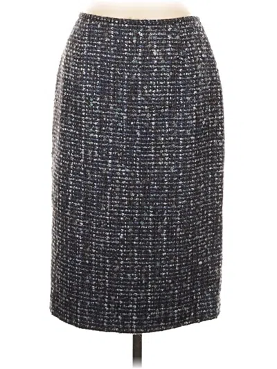 Pre-owned Lafayette 148 Formal Skirt In Blue