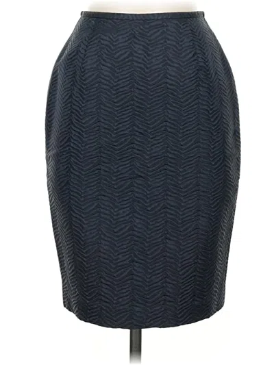 Pre-owned Lafayette 148 Formal Skirt In Blue