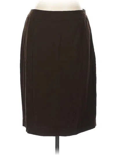 Pre-owned Lafayette 148 Formal Skirt In Brown