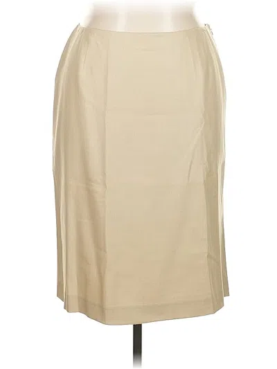 Pre-owned Lafayette 148 Formal Skirt In Brown