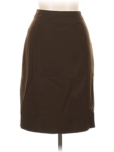 Pre-owned Lafayette 148 Formal Skirt In Brown