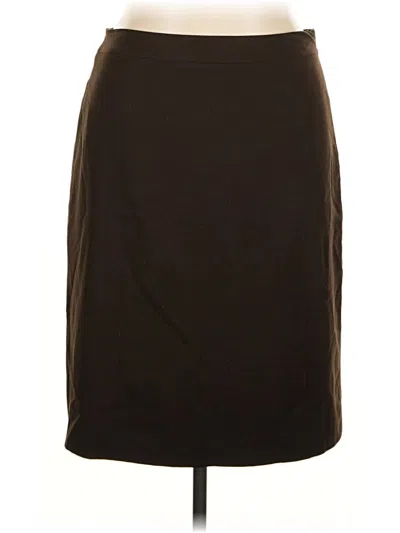 Pre-owned Lafayette 148 Formal Skirt In Brown