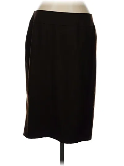 Pre-owned Lafayette 148 Formal Skirt In Brown