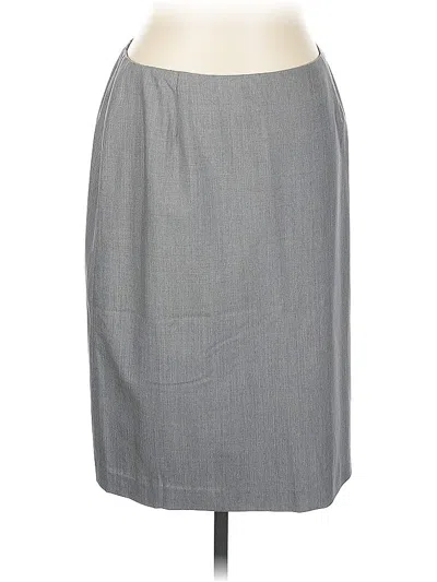 Pre-owned Lafayette 148 Formal Skirt In Gray