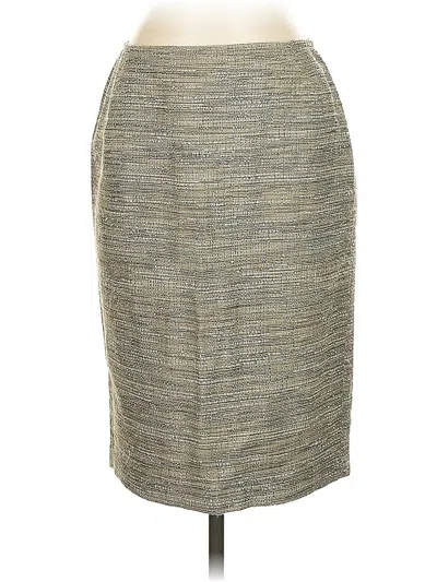 Pre-owned Lafayette 148 Formal Skirt In Gray