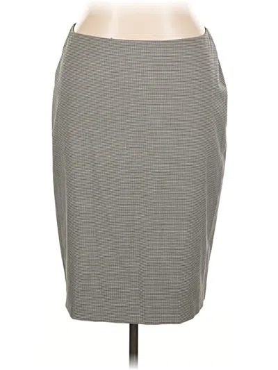 Pre-owned Lafayette 148 Formal Skirt In Gray