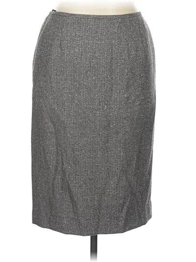 Pre-owned Lafayette 148 Formal Skirt In Gray
