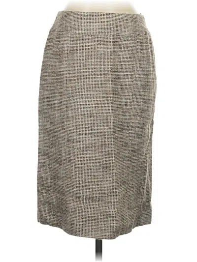 Pre-owned Lafayette 148 Formal Skirt In Gray