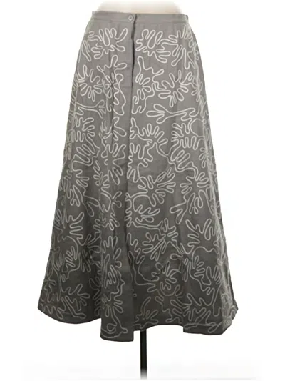 Pre-owned Lafayette 148 Formal Skirt In Gray