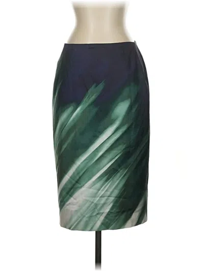 Pre-owned Lafayette 148 Formal Skirt In Green