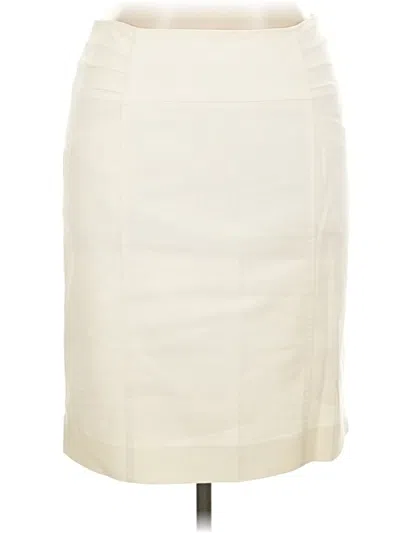 Pre-owned Lafayette 148 Formal Skirt In Ivory