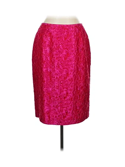 Pre-owned Lafayette 148 Formal Skirt In Pink