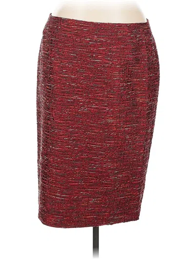 Pre-owned Lafayette 148 Formal Skirt In Red