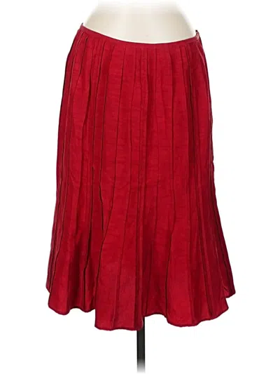 Pre-owned Lafayette 148 Formal Skirt In Red